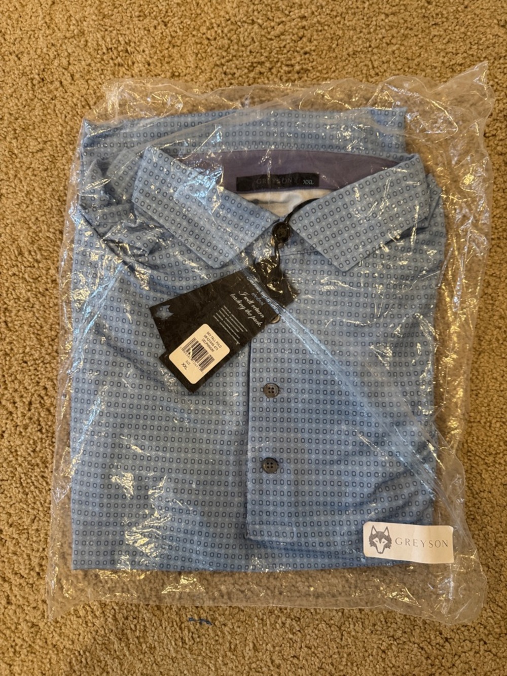 Greyson Men's Light Blue Geometric Button-Down Shirt